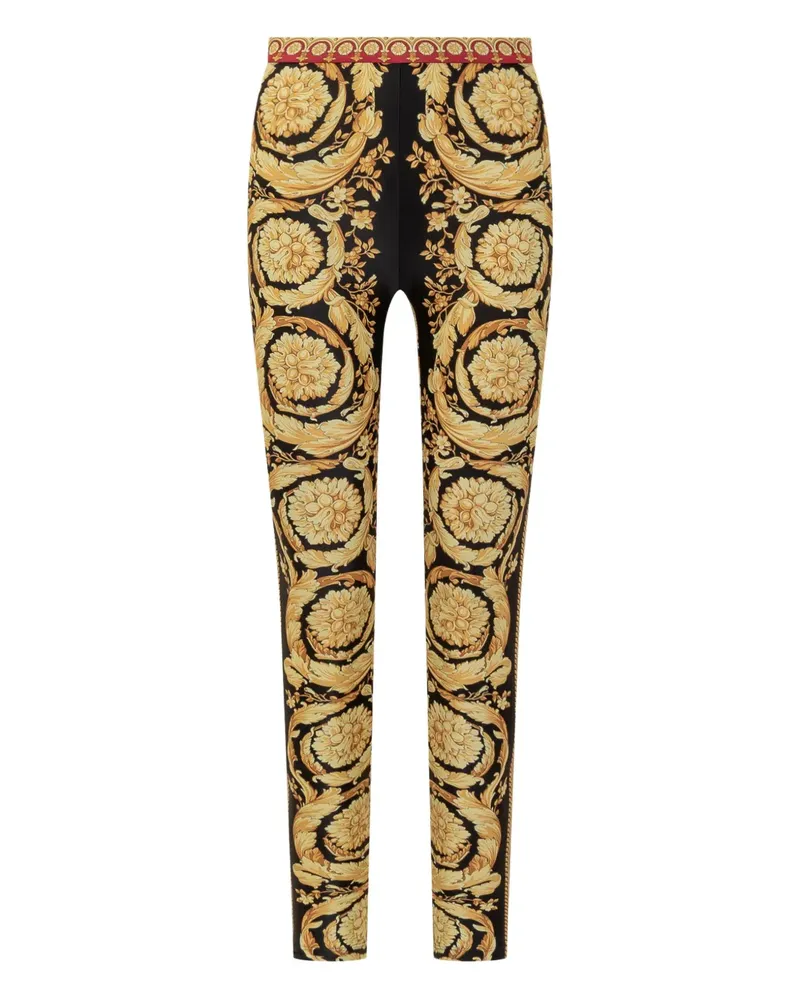 Versace Leggings mit Barocco-Print - Schwarz Schwarz