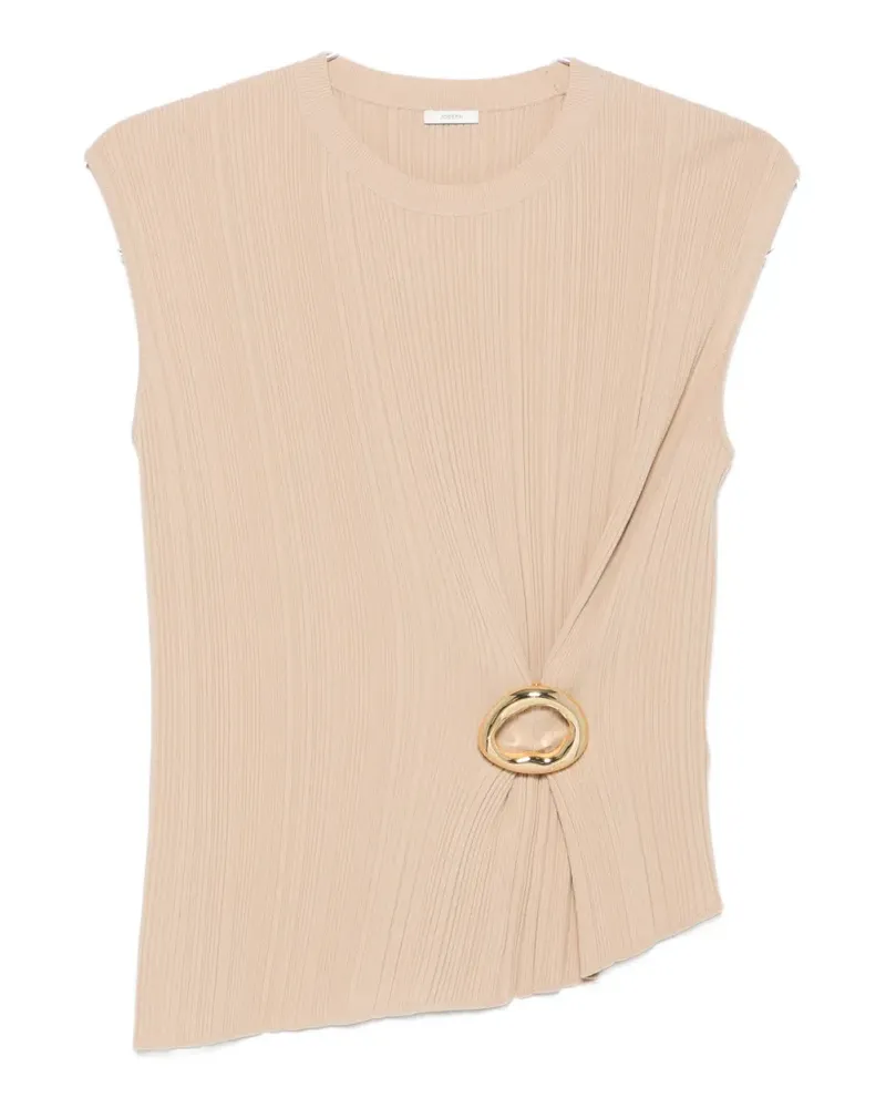 Joseph pleated ring-detail top - Nude Nude