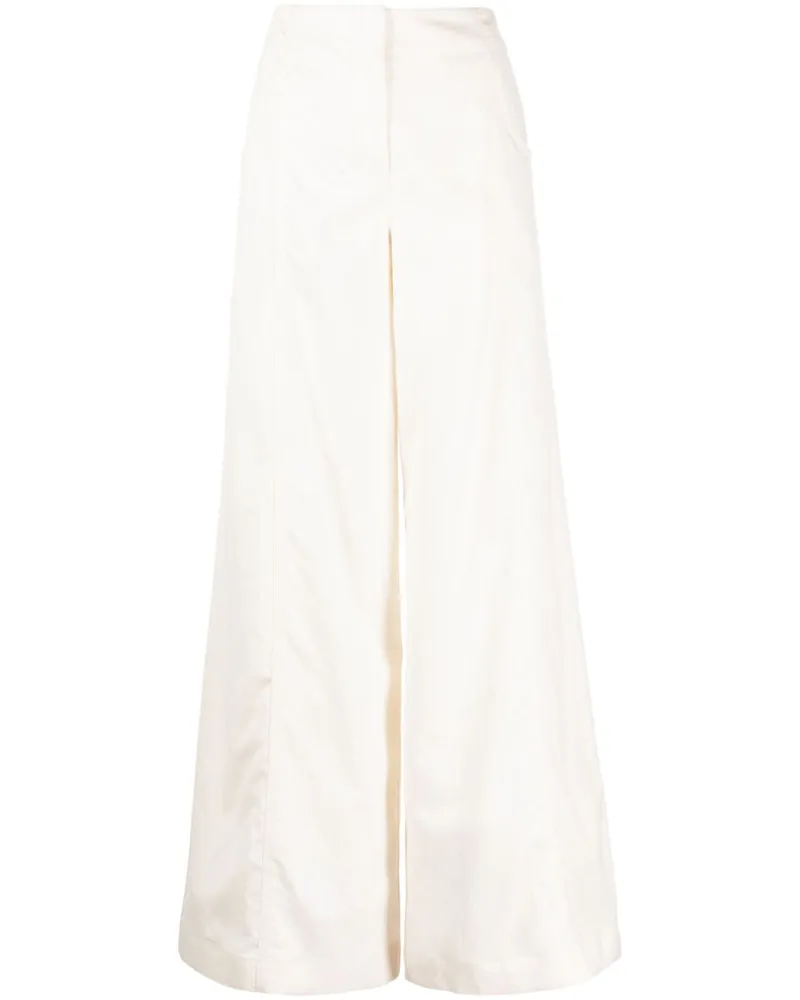 TWP mid-rise palazzo trousers Nude