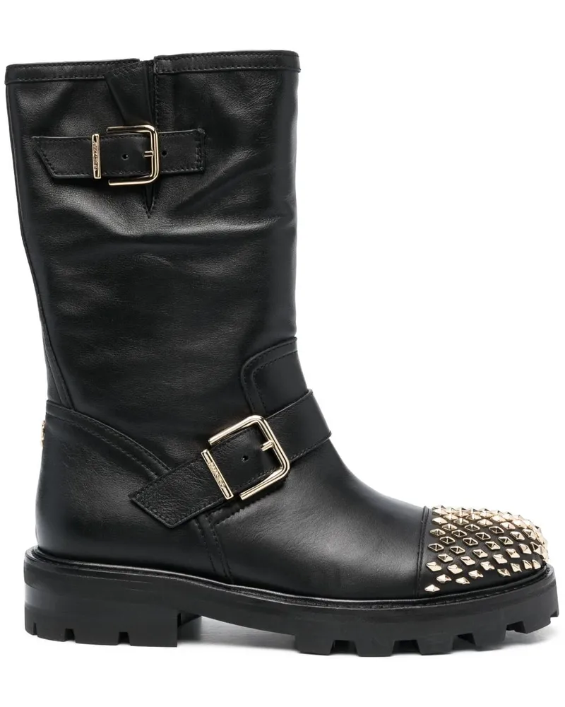 Jimmy Choo Biker II Stiefel mit Nieten - Schwarz Schwarz