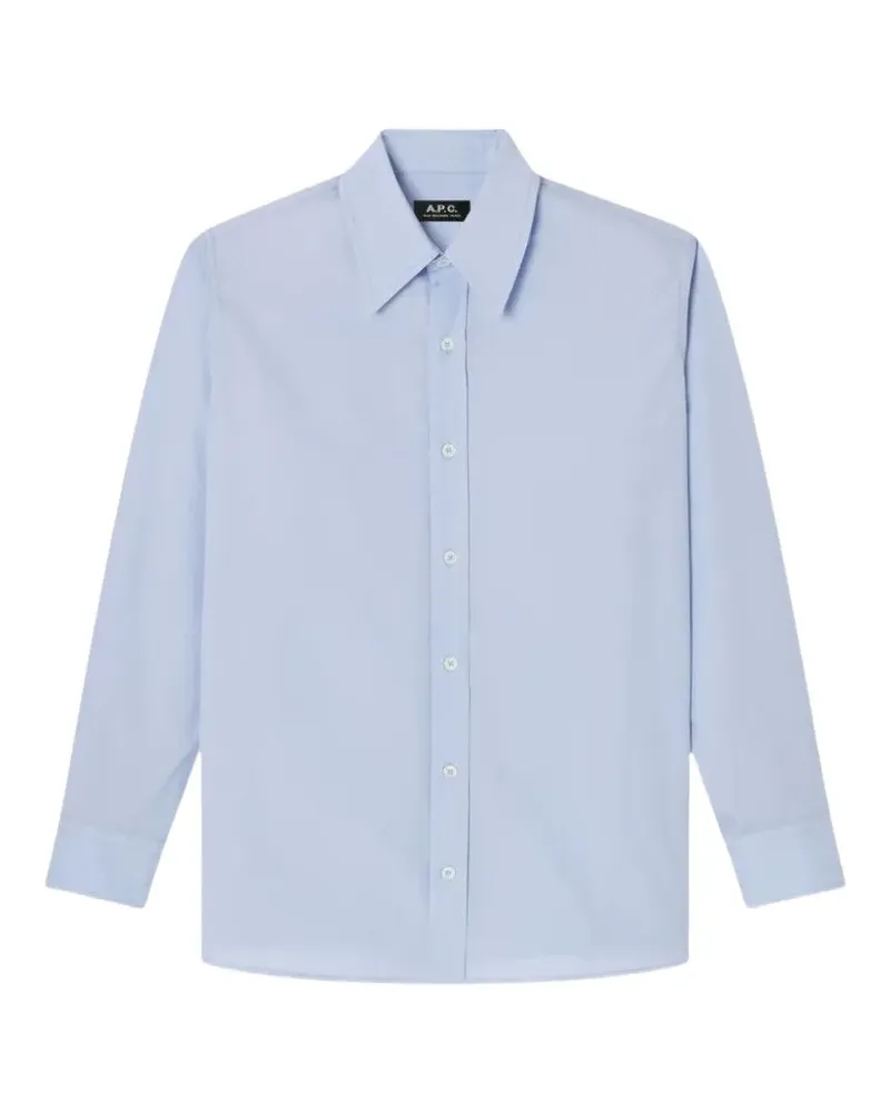 A.P.C. Kayla long-sleeve button-down shirt - Blau Blau