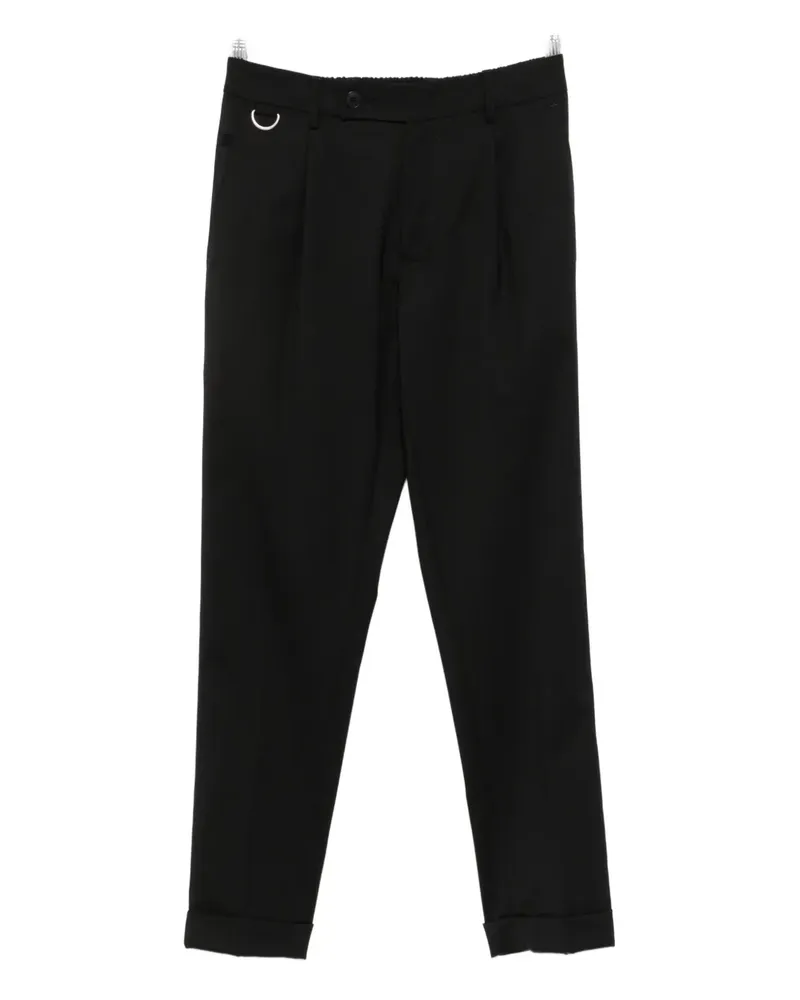 Low Brand pleated straight-leg trousers - Schwarz Schwarz
