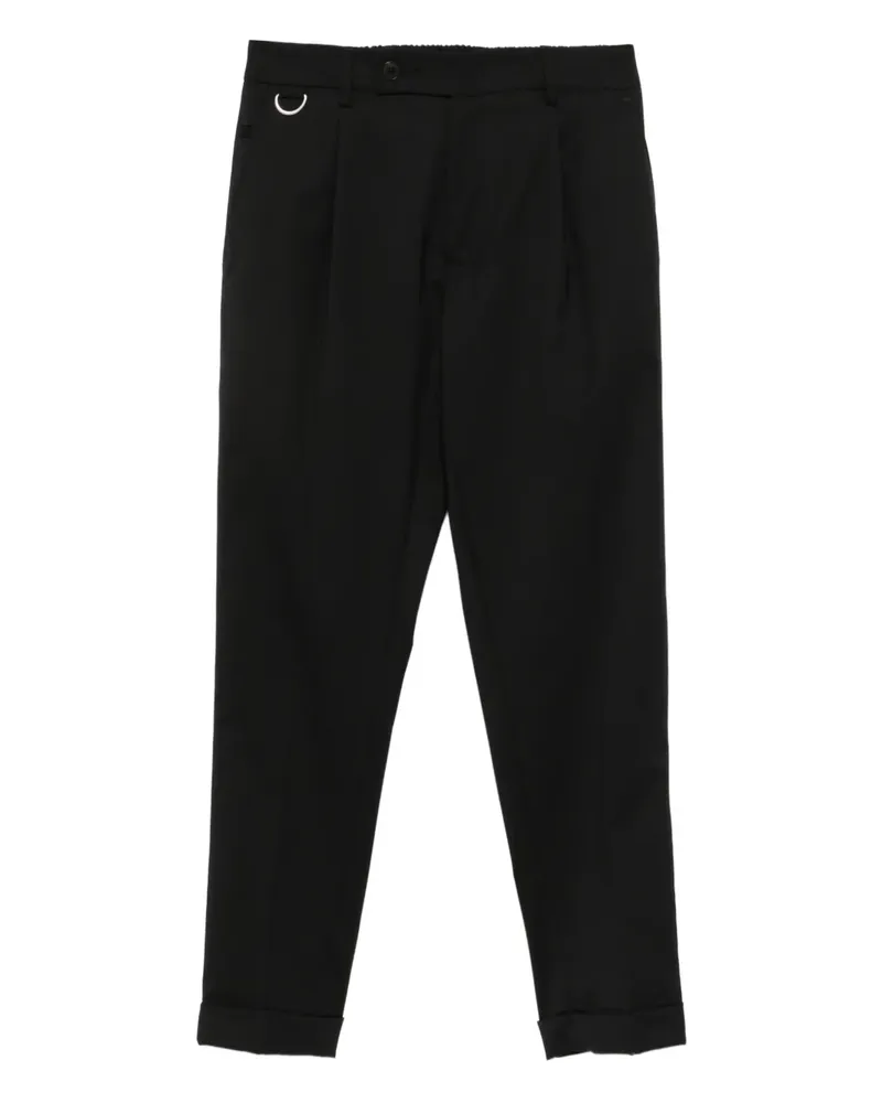Low Brand Straight-Leg-Hose mit Falten - Schwarz Schwarz
