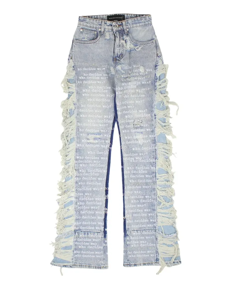 WHO DECIDES WAR Five-Pocket-Jeans mit Print - Blau Blau