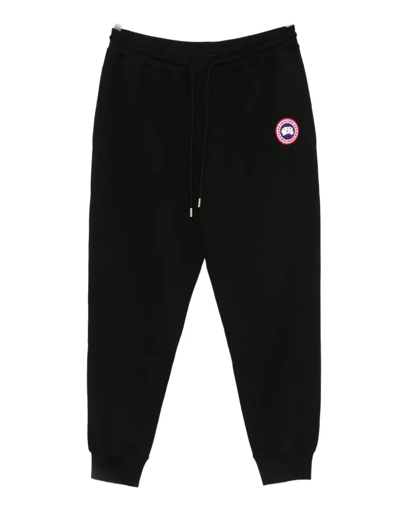 Canada Goose logo-patch drawstring track pants - Schwarz Schwarz