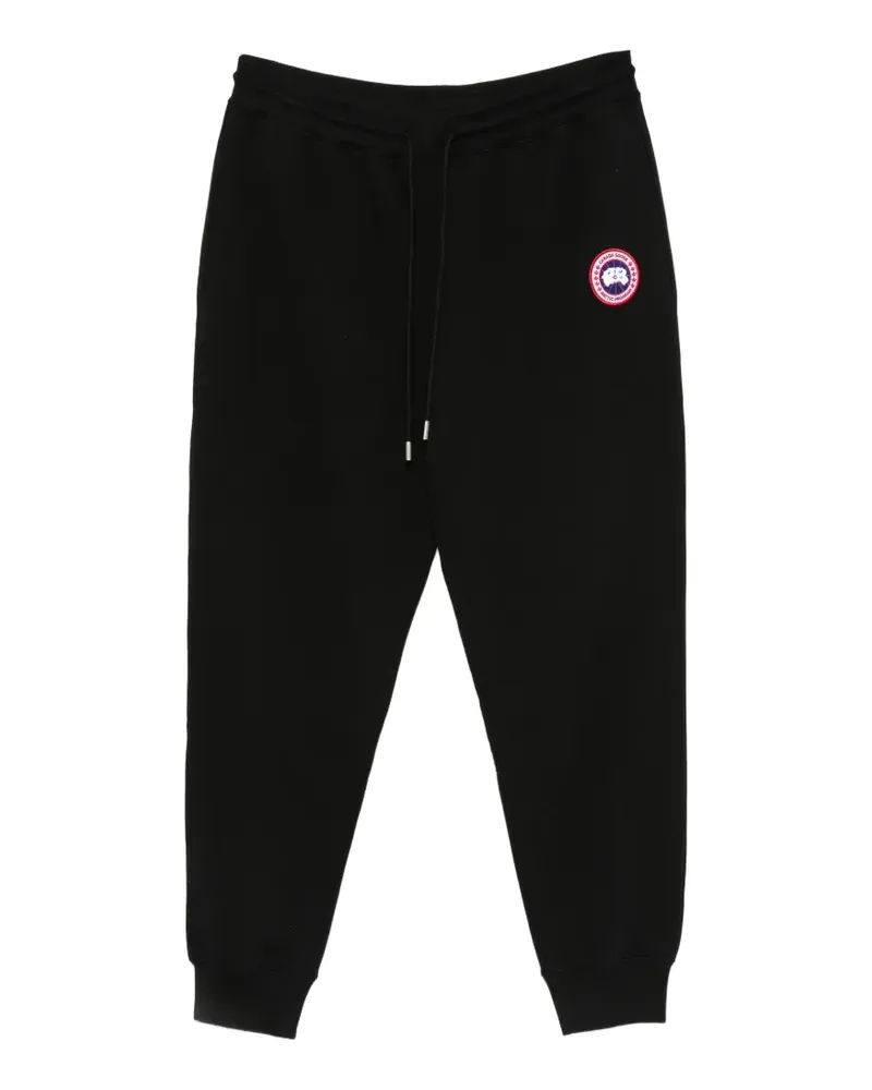 Canada Goose logo-patch drawstring track pants - Schwarz Schwarz