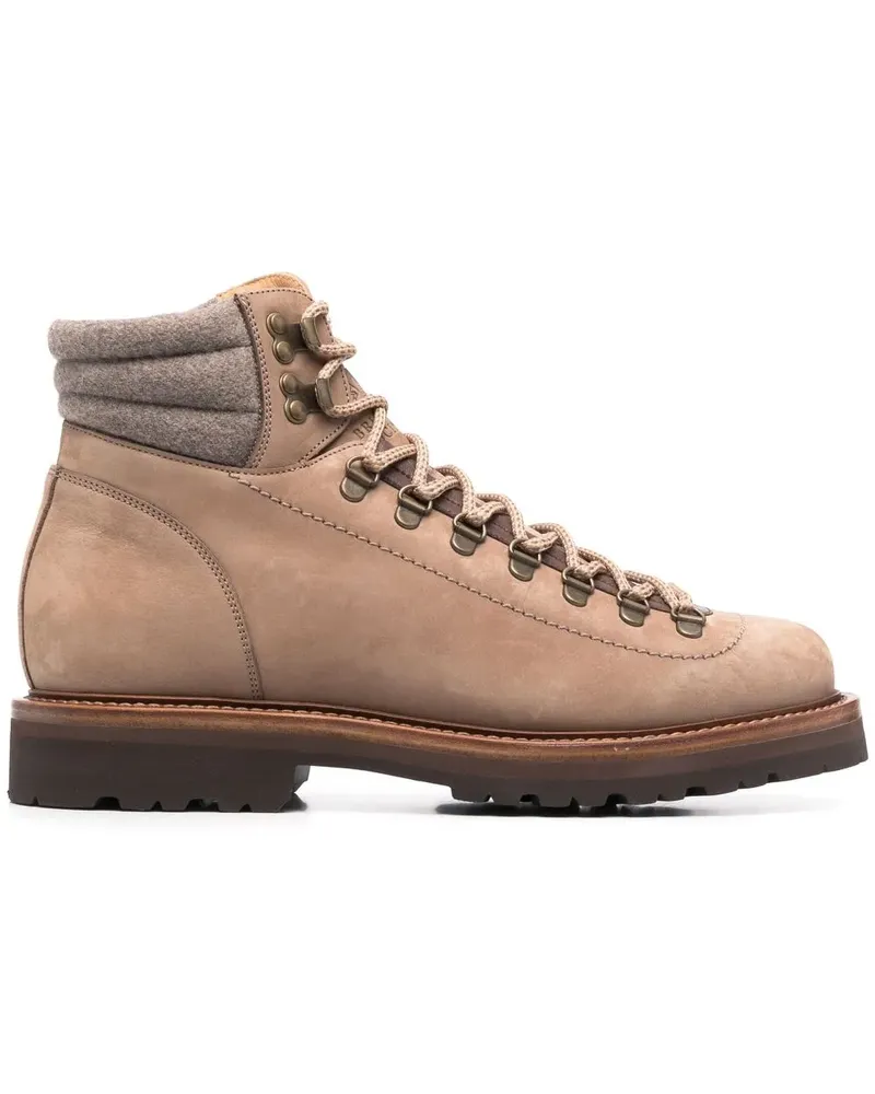 Brunello Cucinelli Schnürstiefel mit gepolstertem Knöchel - Nude Nude