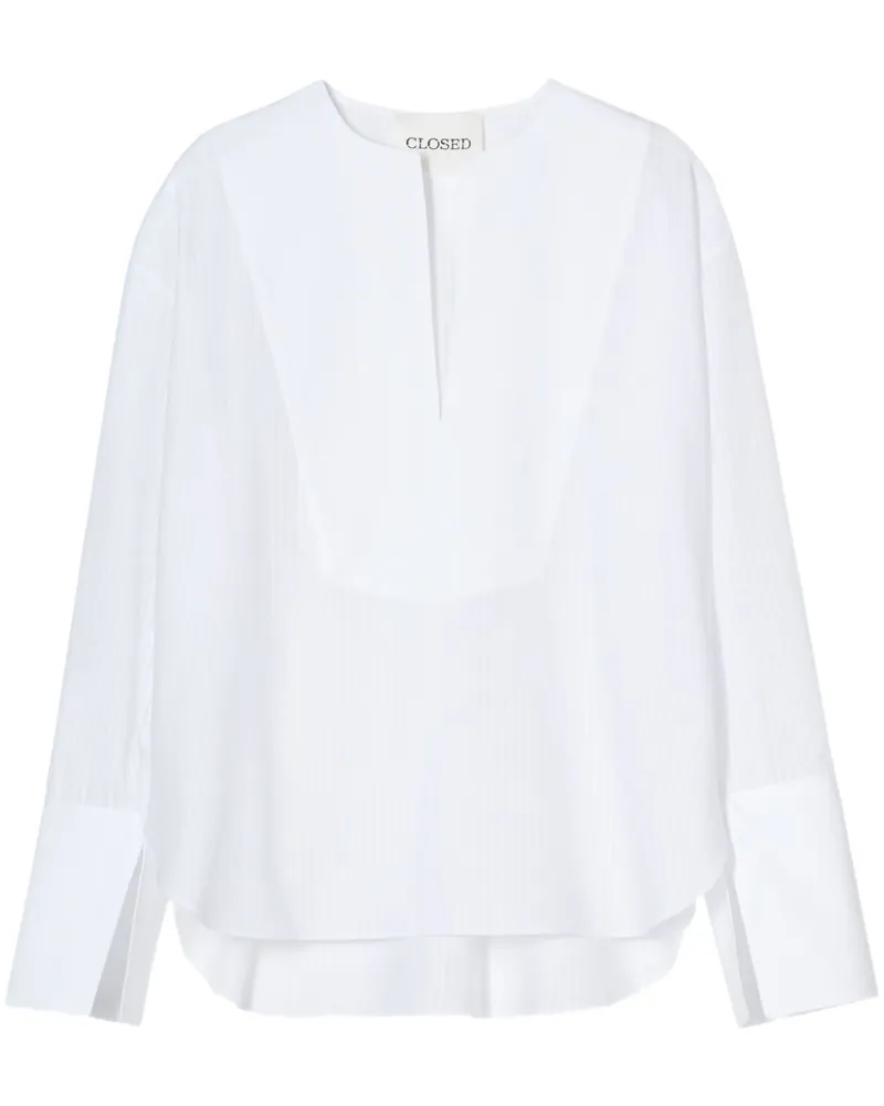 Closed Gestreifte Bluse - Weiß Weiß