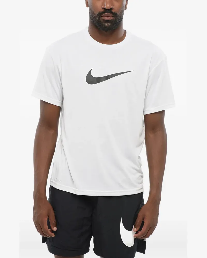 Nike T-Shirt mit Swoosh-Print - Weiß Weiß