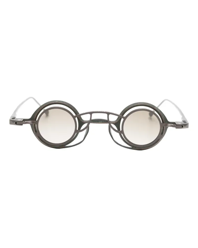 RIGARDS Clip-On-Brille mit rundem Gestell - Grün Grün