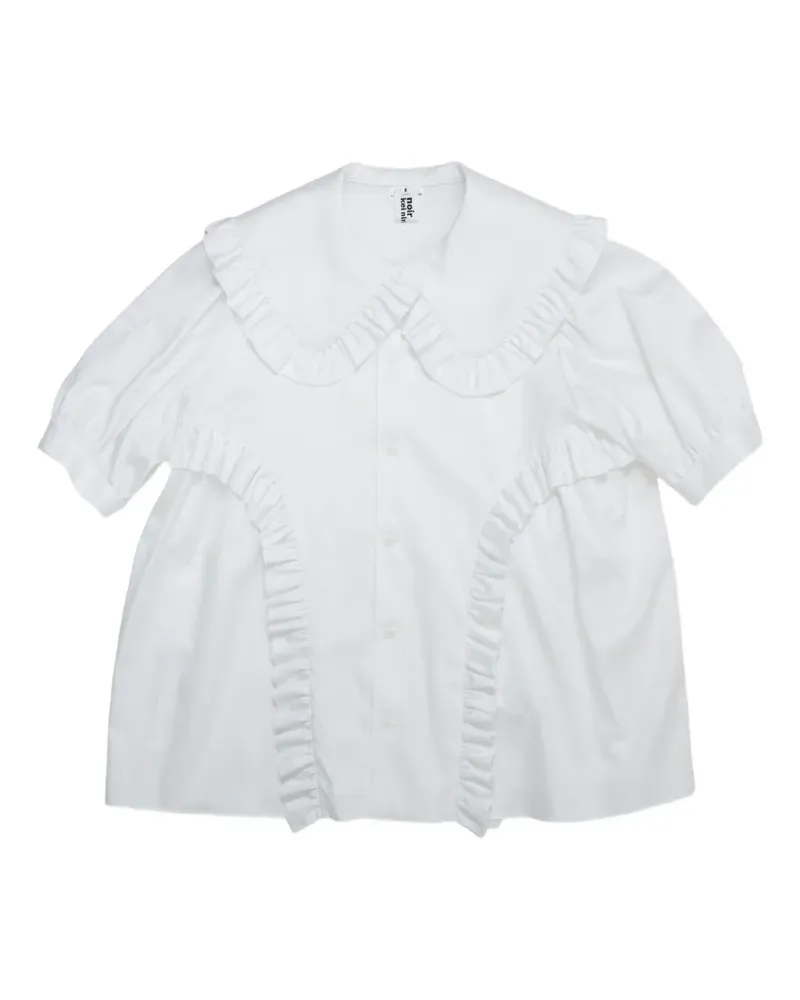 Noir Kei Ninomiya ruffled collar shirt - Weiß Weiß