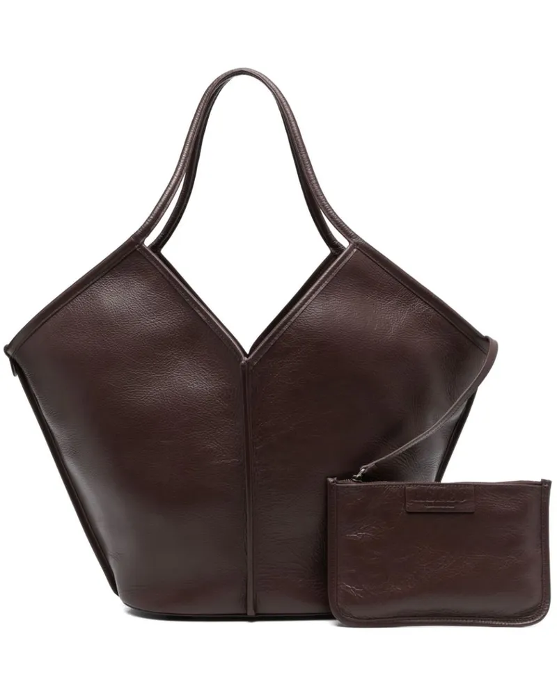 HEREU Handtasche aus Leder - Braun Braun