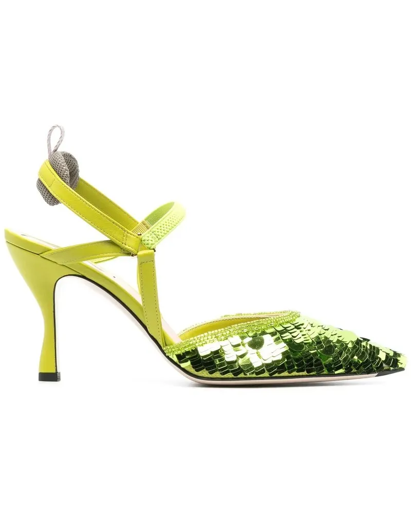 Fendi Pumps mit spitzer Kappe - Grün Grün