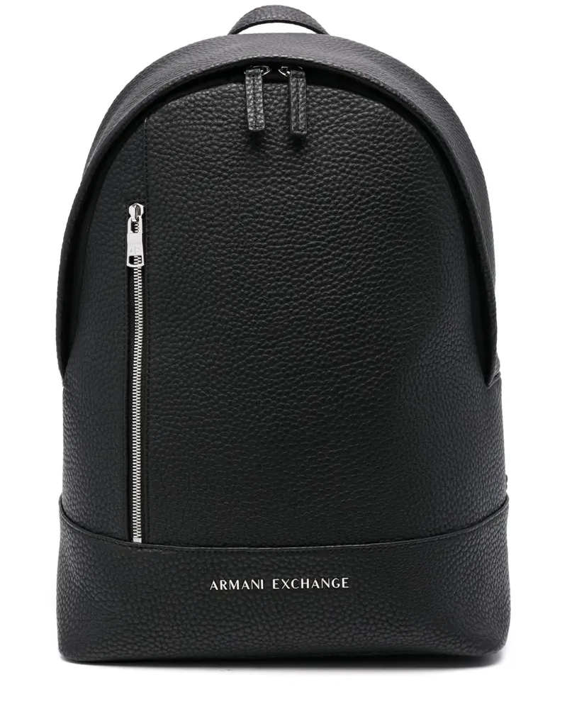 Armani Exchange Rucksack mit Logo-Schild - Schwarz Schwarz