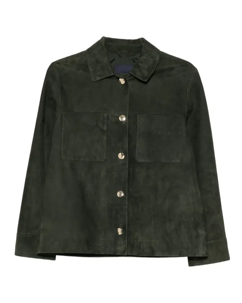 Max Mara button-fastening suede jacket - Grün Grün