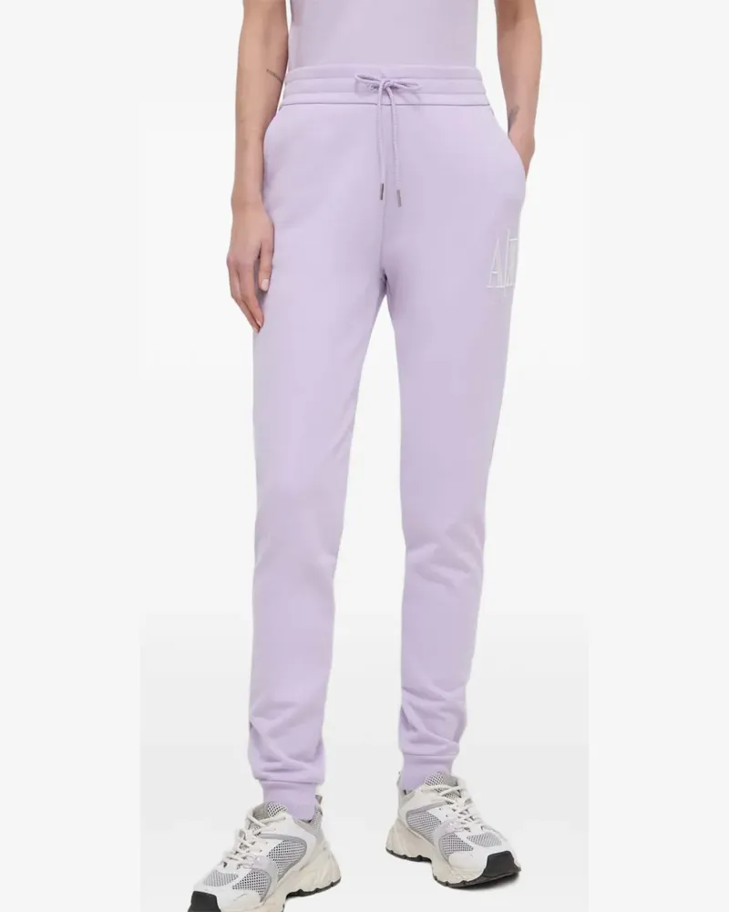 Armani Exchange logo-detail track pants - Violett Violett