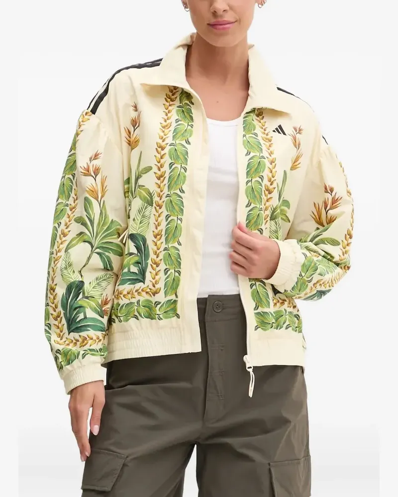 adidas x FARMRio Sportjacke mit tropischem Print - Nude Nude