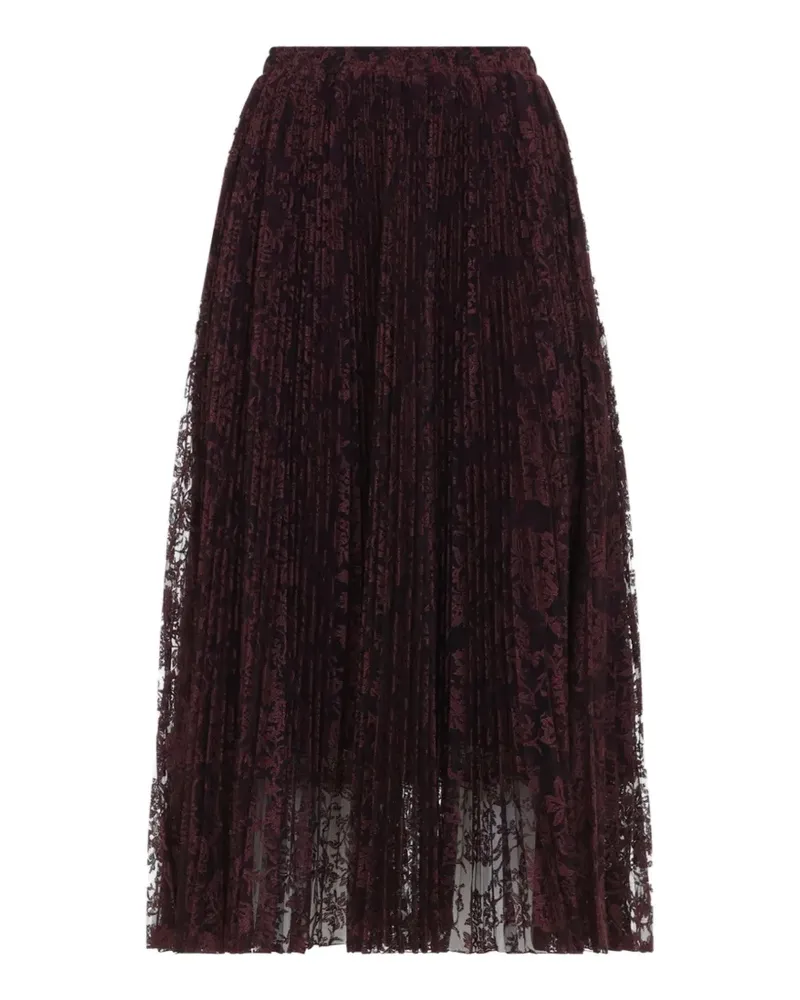 Ermanno Scervino Midirock mit Spitzen-Overlay - Rot Rot