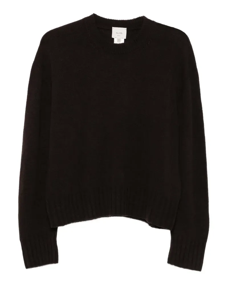 ALYSI Pullover mit gerippten Details - Braun Braun