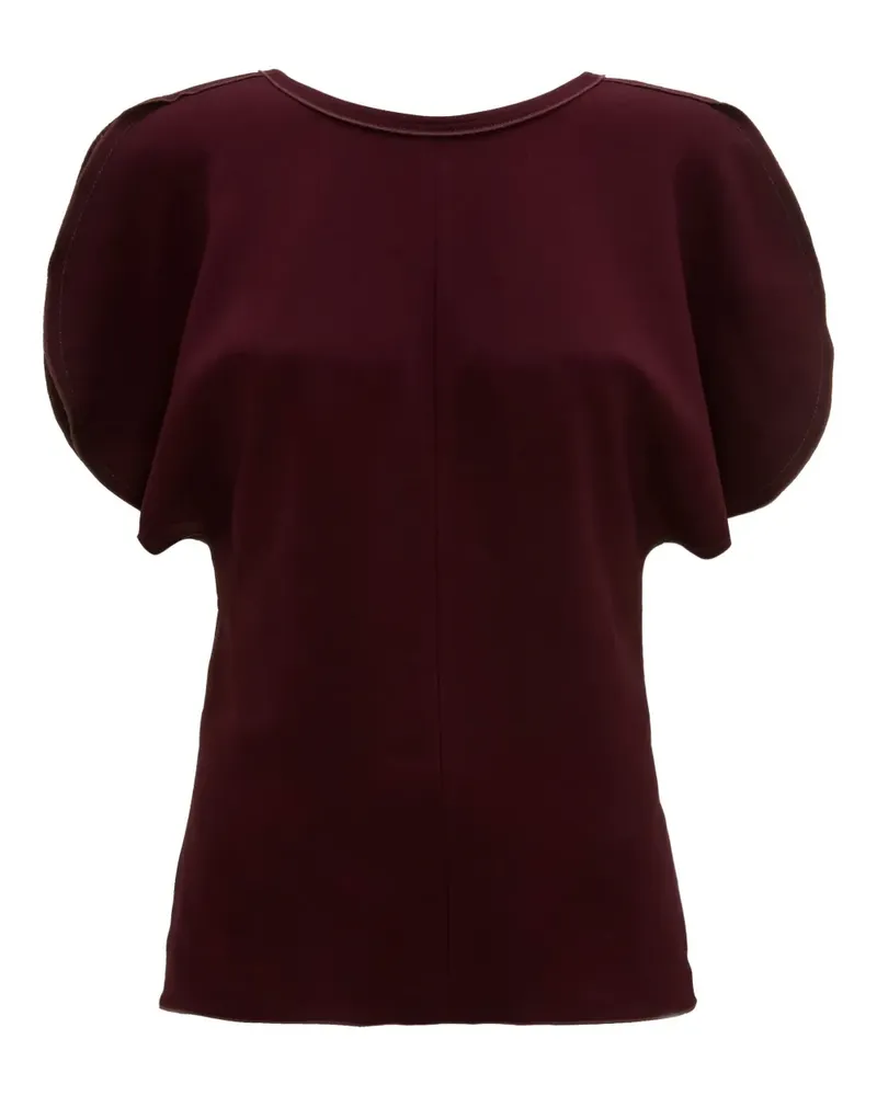 Victoria Beckham Bluse mit drapierten Ärmeln - Rot Rot