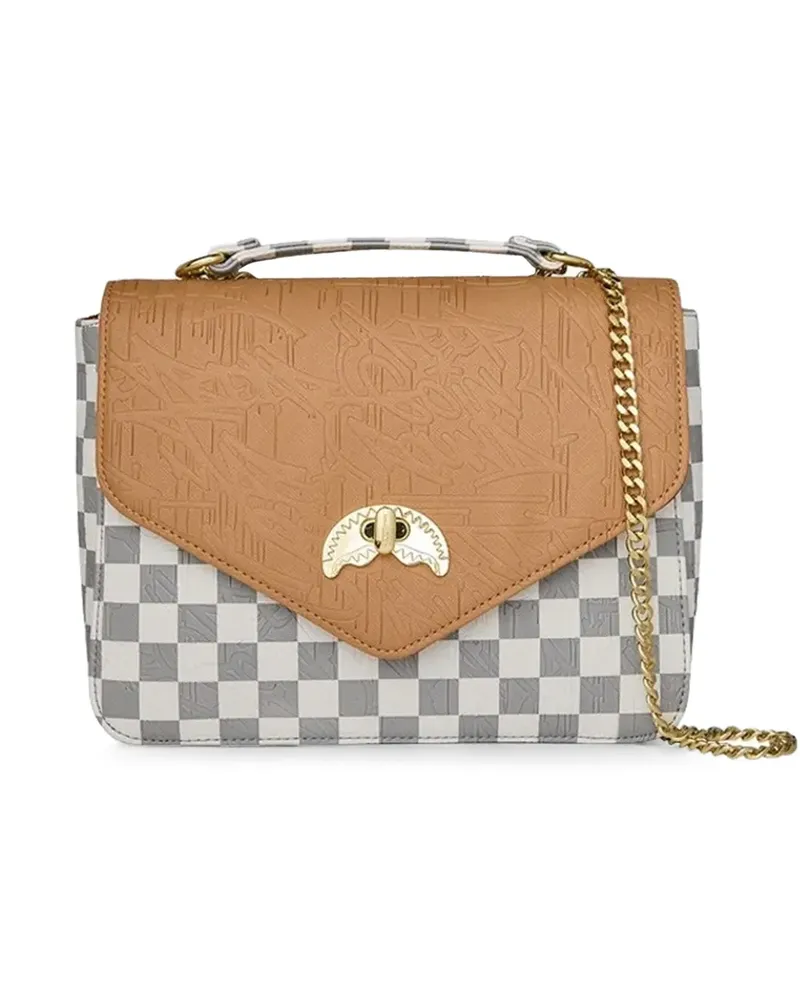 Sprayground Karierte Tote Bag mit Prägung - Nude Nude