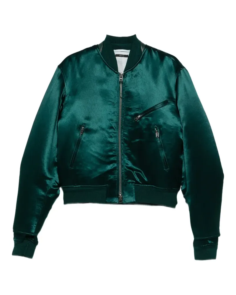 Tom Ford Bomberjacke im Biker-Style - Grün Grün
