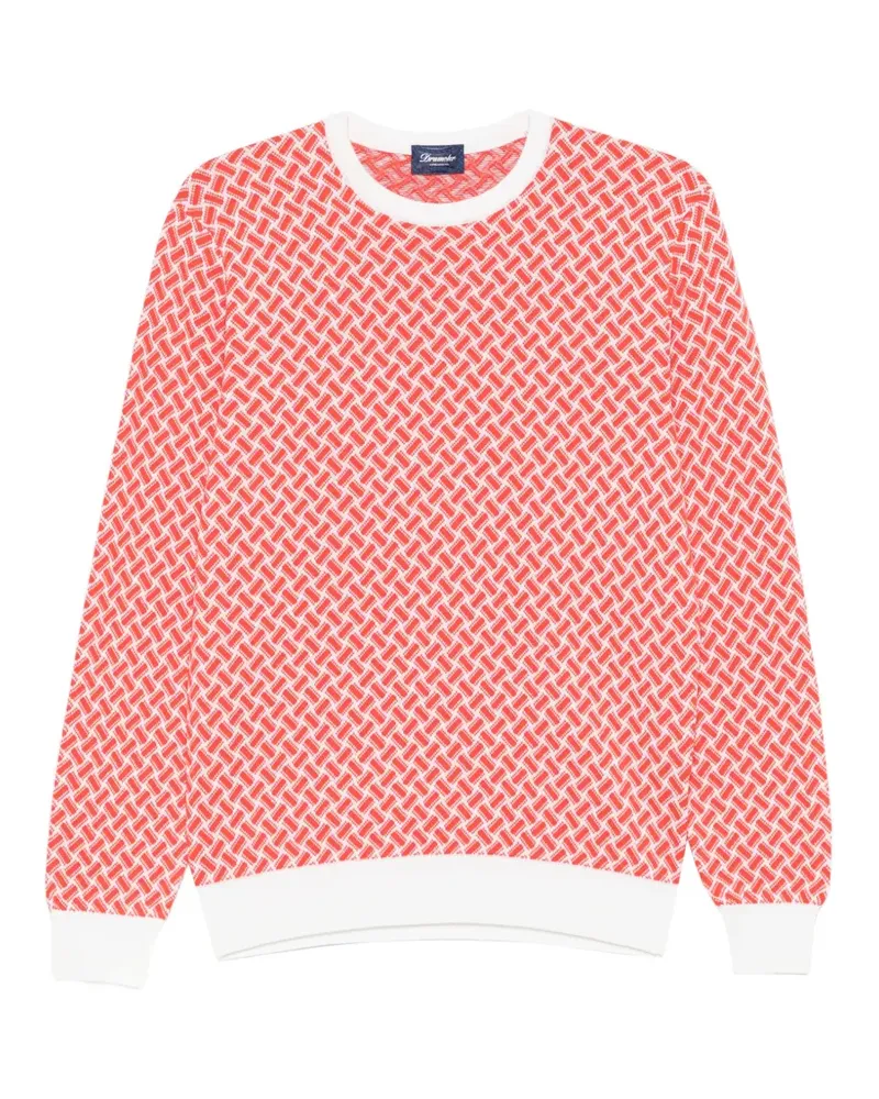 Drumohr  geometric-pattern sweater - Rot Rot