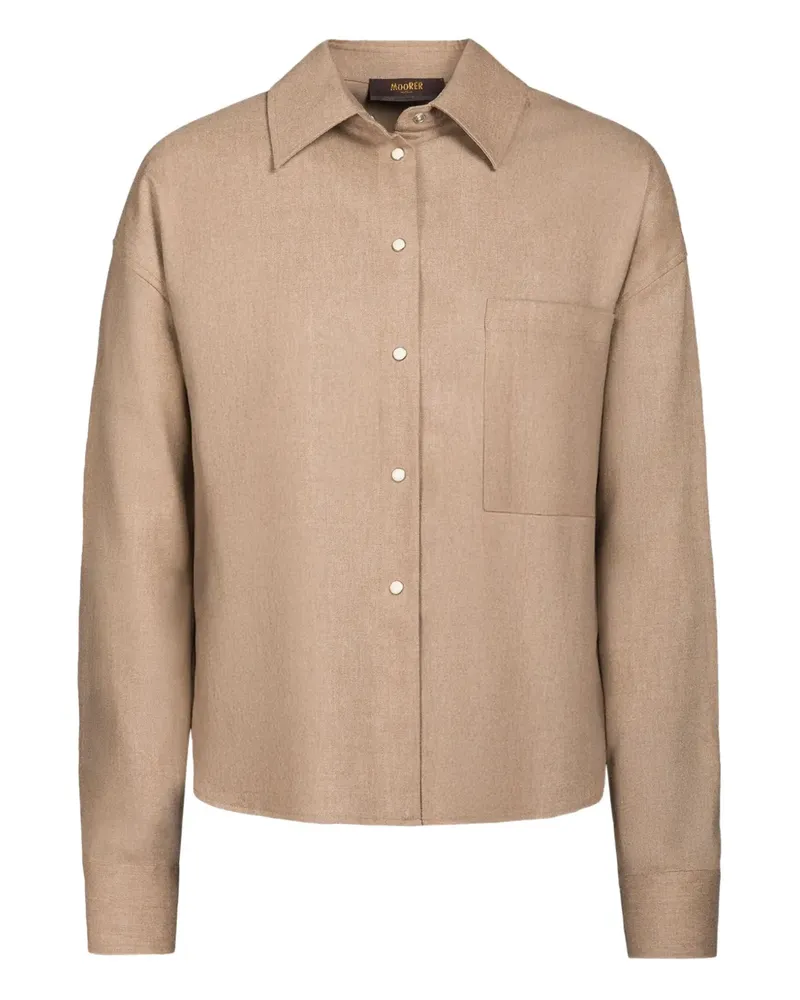 MOORER chest-pocket shirt - Nude Nude