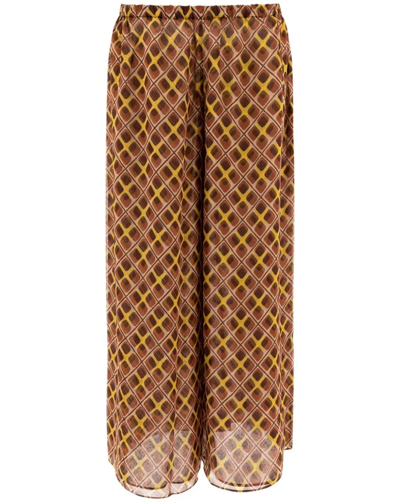 BODE Hose mit geometrischem Print - Braun Braun