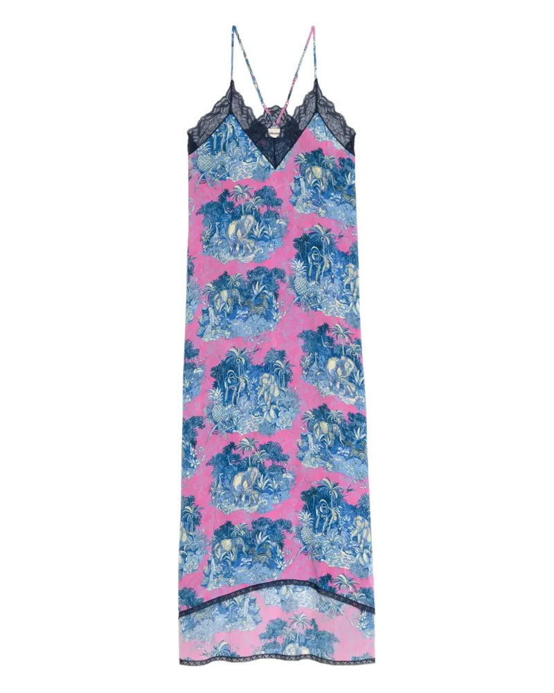 Zadig & Voltaire graphic-print midi dress - Rosa Rosa