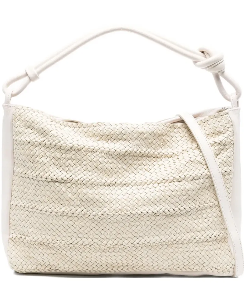 Reptile's House Gewebter Tote Bag mit Knotendetail - Nude Nude