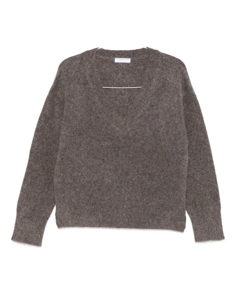 Majestic Pullover mit V-Ausschnitt - Braun Braun