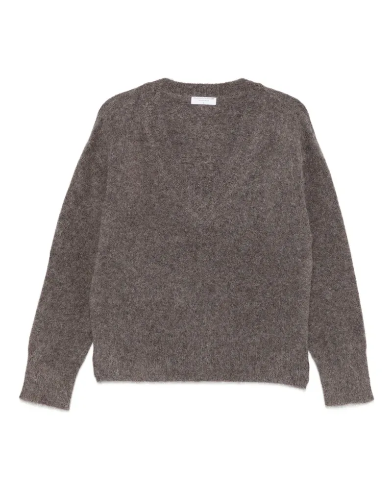 Majestic Pullover mit V-Ausschnitt - Braun Braun