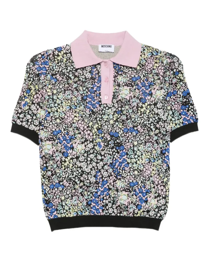 Moschino floral-print polo shirt - Nude Nude