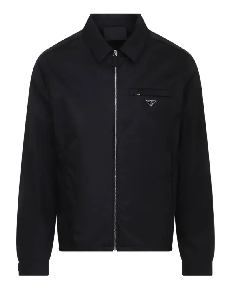 Prada Re-Nylon logo-plaque jacket - Schwarz Schwarz