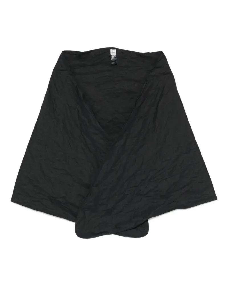 Totême Big Schal in Knitteroptik - Schwarz Schwarz