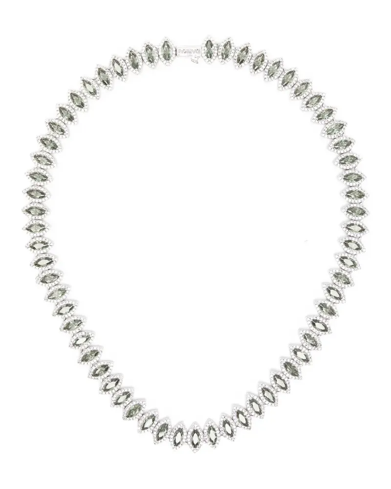 DARKAI Tennis marquise-cut crystal necklace - Silber Silber