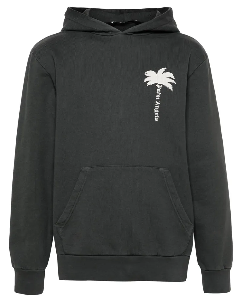 Palm Angels Hoodie mit Logo-Print - Schwarz Schwarz