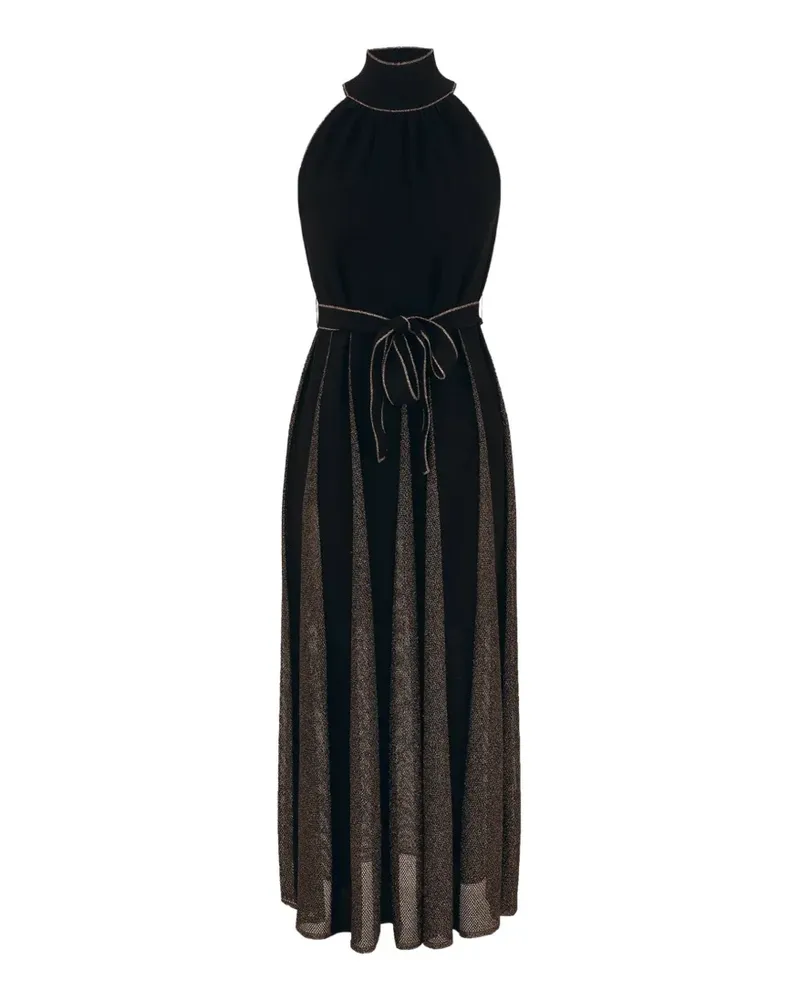 Zimmermann Valiant Neckholder-Maxikleid im Metallic-Look - Schwarz Schwarz