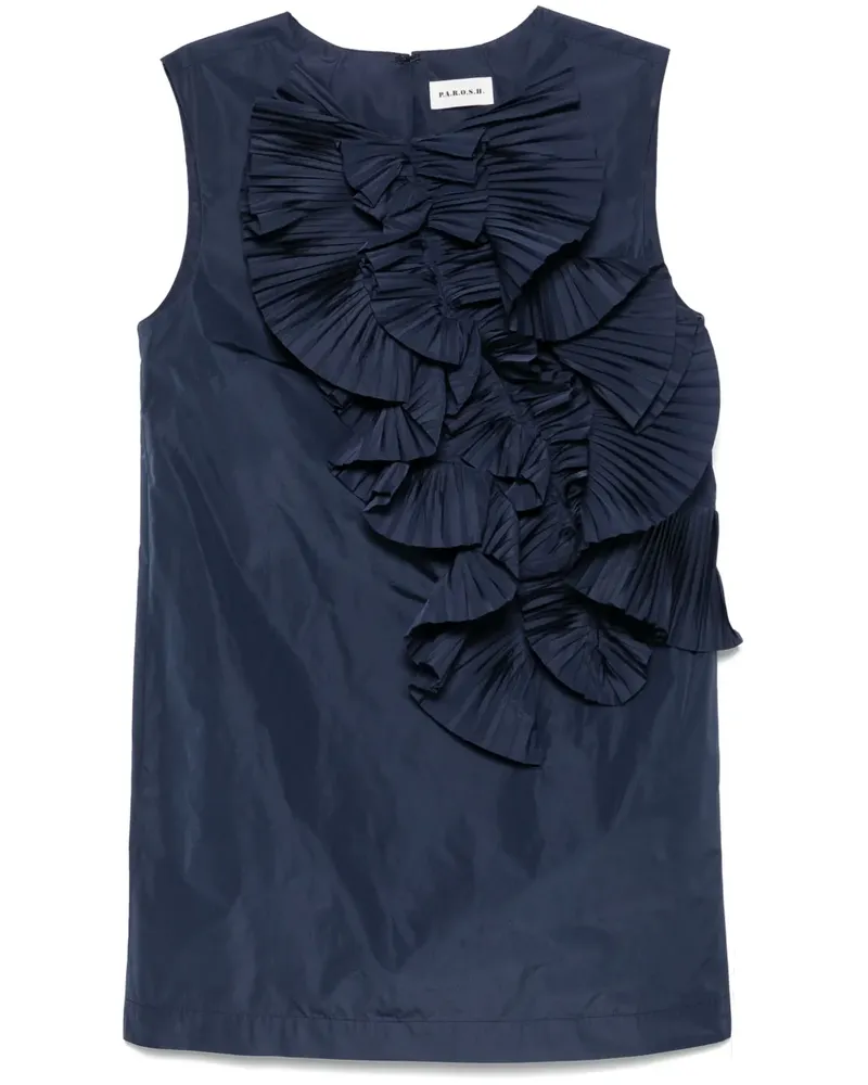 P.A.R.O.S.H. Pimpy Minikleid - Blau Blau