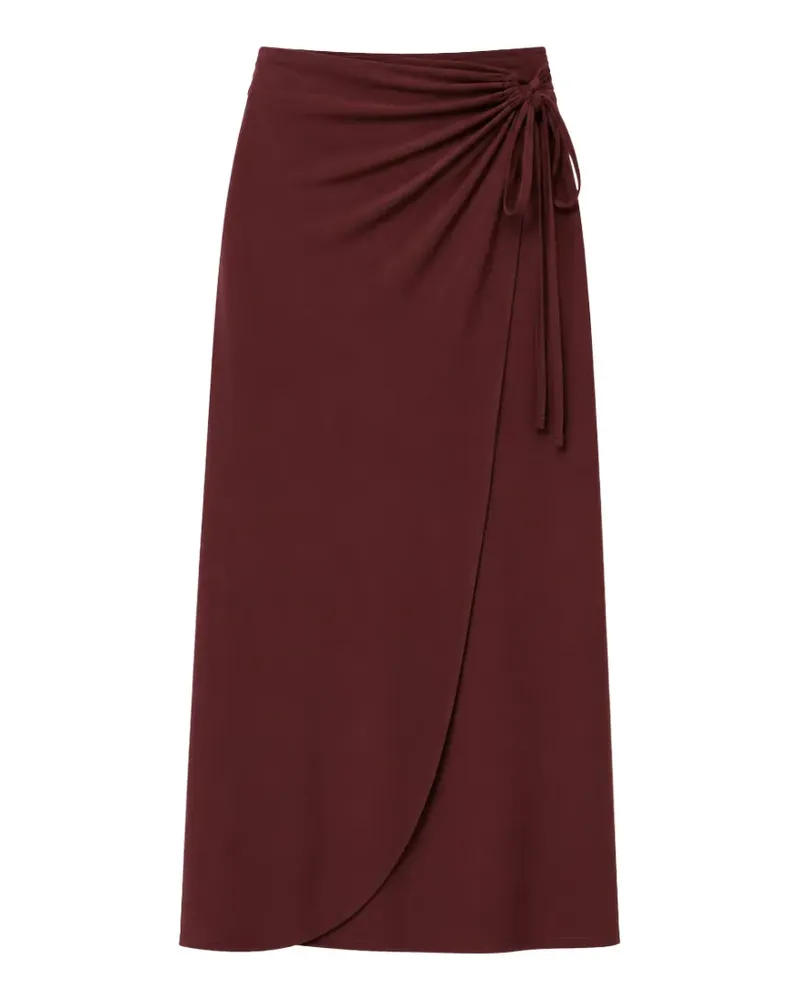 Max Mara wrap-style gathered skirt - Rot Rot