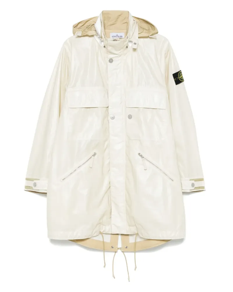 Stone Island Parka mit Logo-Patch - Nude Nude