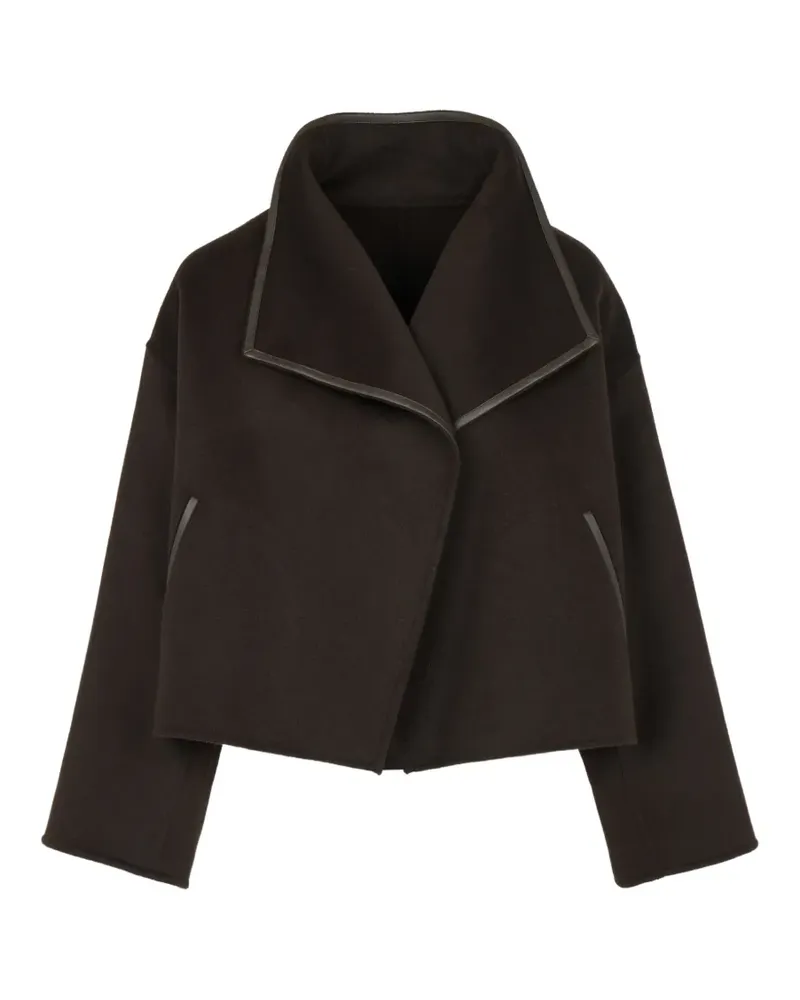 Yves Salomon Doppelseitige Jacke mit Lammlederbesatz - Braun Braun
