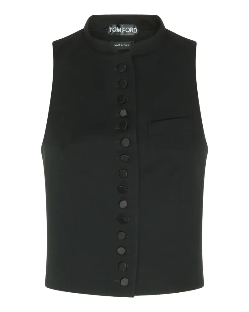 Tom Ford button-up wool top - Schwarz Schwarz
