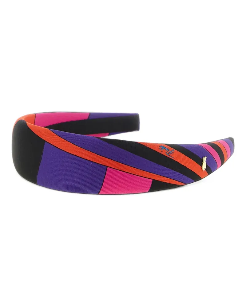 Emilio Pucci Wattierter Haarreif mit Iride-Print - Violett Violett