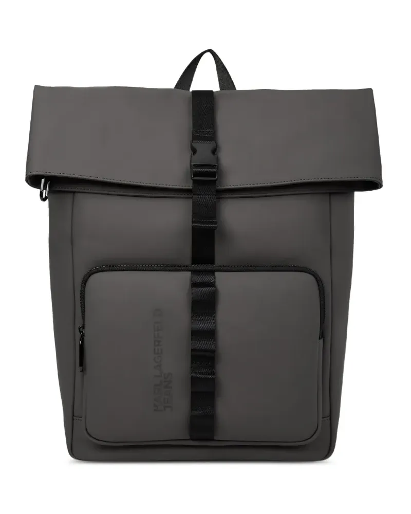Karl Lagerfeld Rucksack mit Rollverschluss - Grau Grau