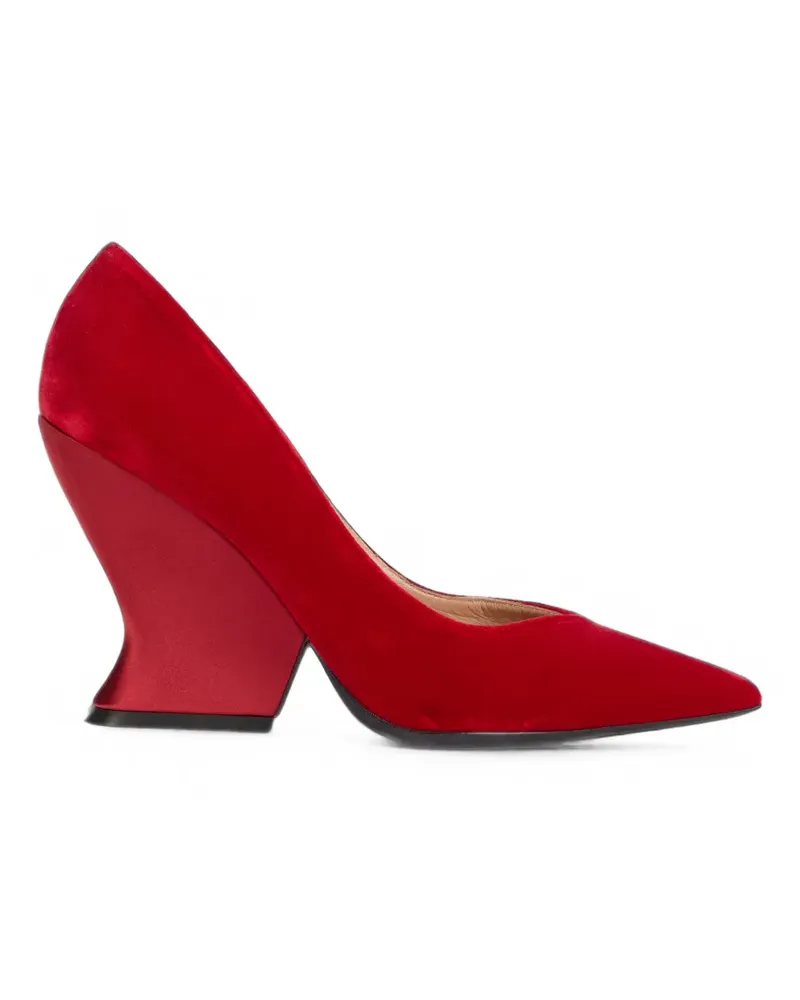 Alberta Ferretti pointed-toe geometric-heel pumps - Rot Rot