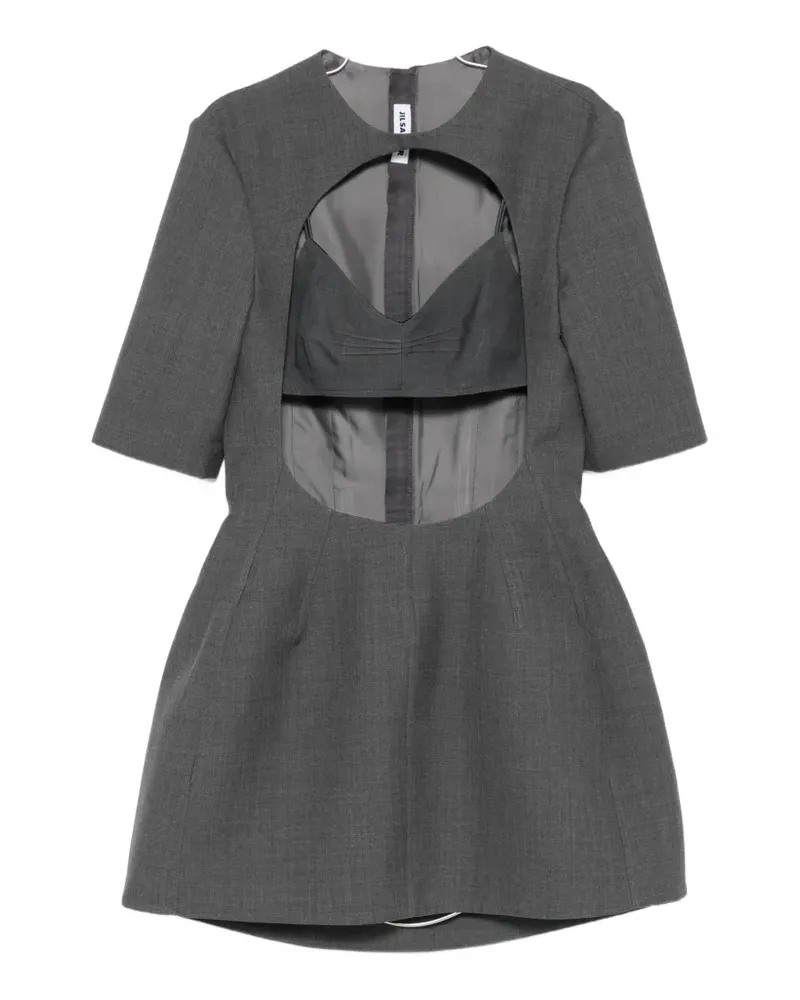 Jil Sander cut-out short-sleeve mini dress - Grau Grau