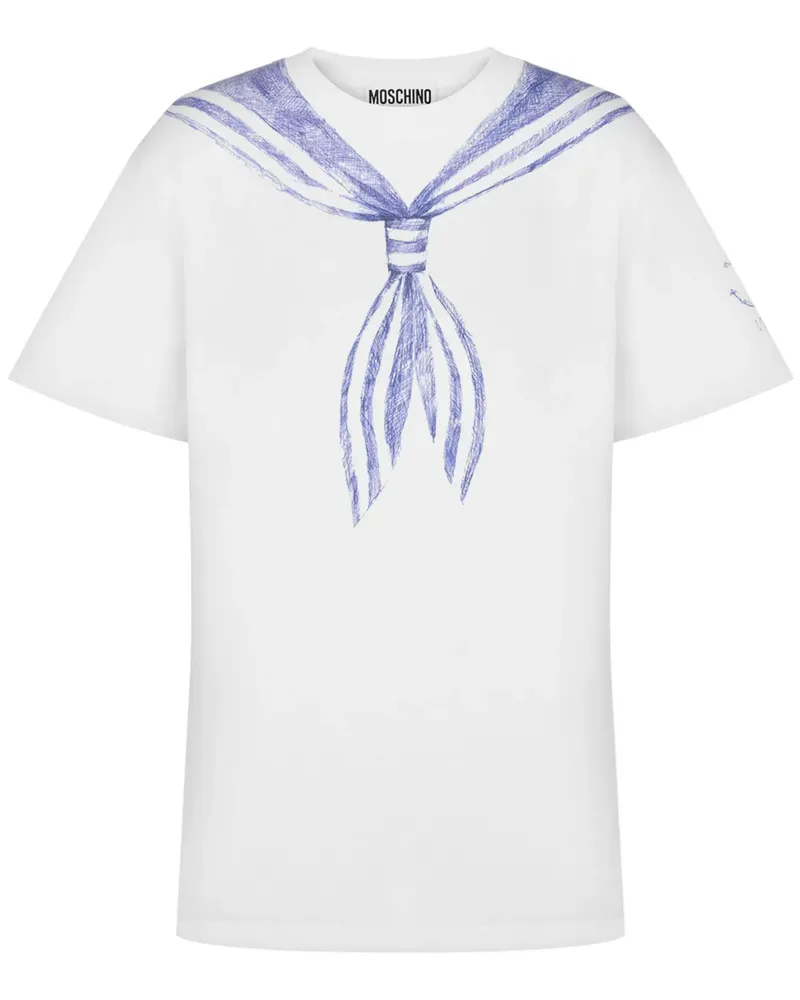Moschino T-Shirt mit Matrosenmotiv - Weiß Weiß