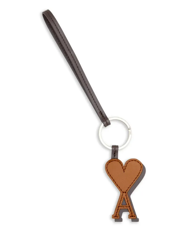 AMI Paris Ami de Coeur Schlüsselanhänger - Braun Braun